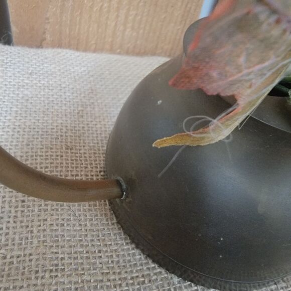 Vintage Small BRASS TEAPOT with Large Circle Handle for Decor Purposes - Picture 2 of 6